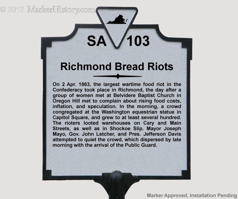 Richmond Bread Riot - Anti-War Efforts During the American Civil War